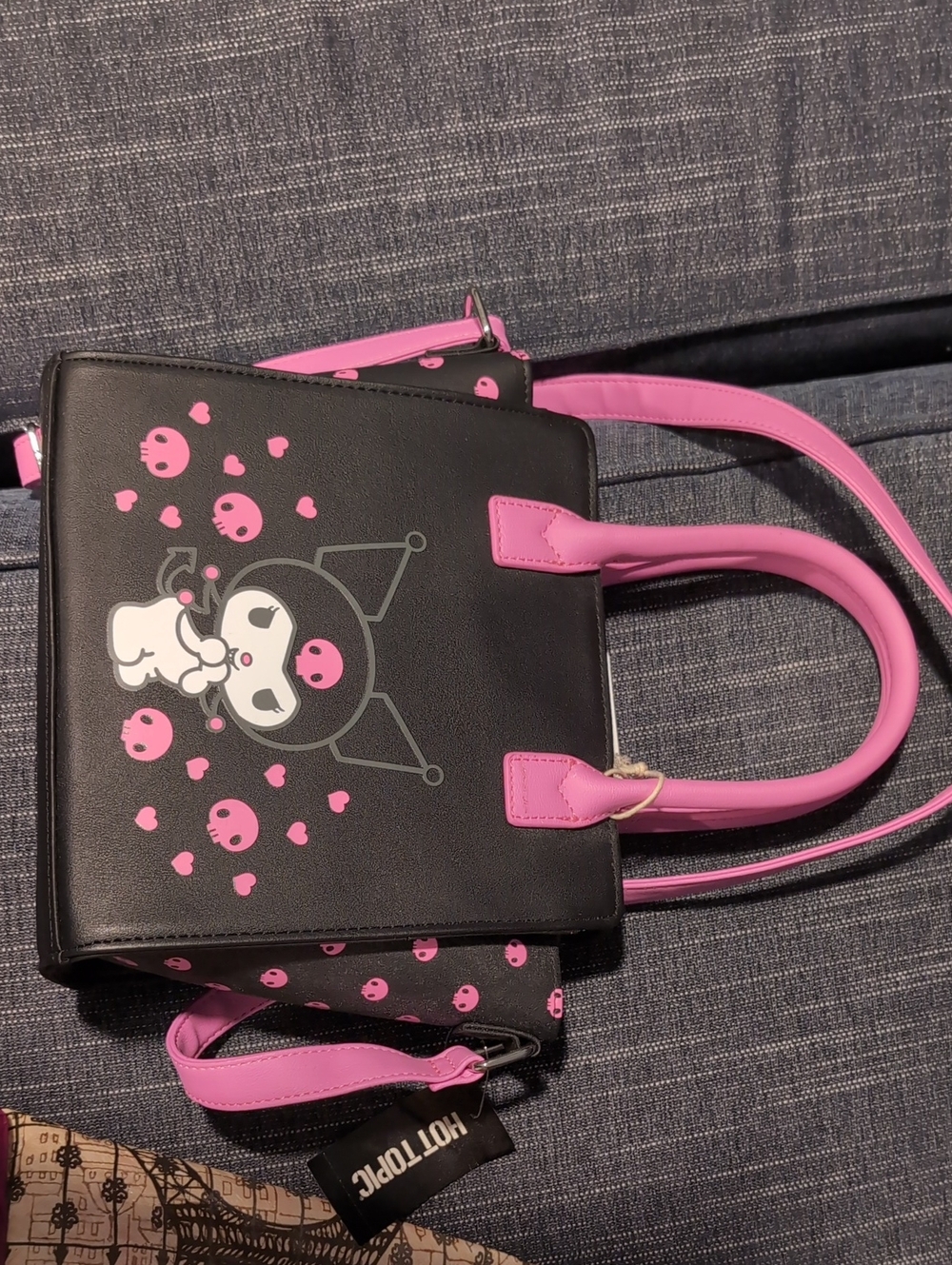 [NWT] Hot Topic Loungefly Black and Pink Kuromi Satchel Purse Bag